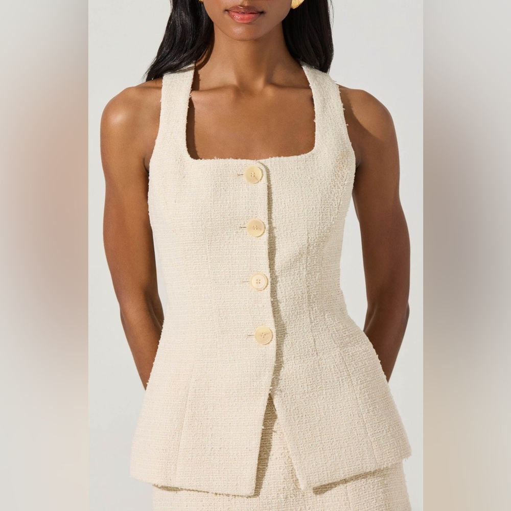 ASTR The Label Brunelle Tweed Vest XL
